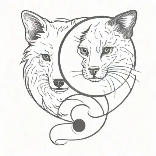 Ying Yang Dog And Cat