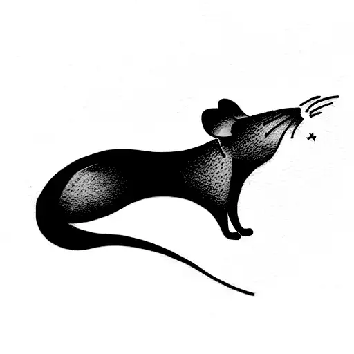 A Rat Sitting On Top Of A Fox