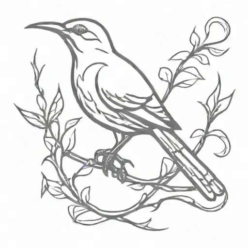 Mockingbird And Addiction Recovery Symbol