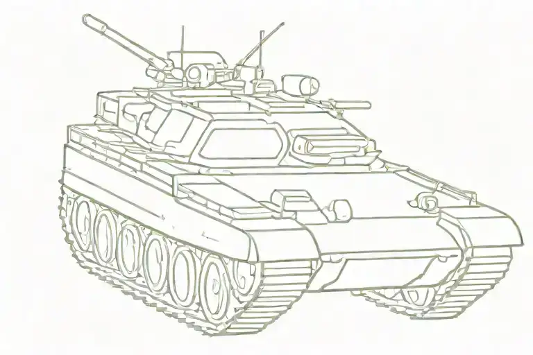 Feminine Clip Art Military Tank