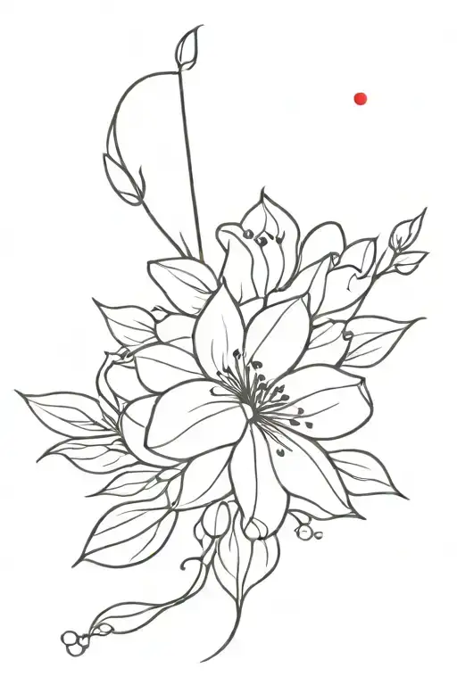 Floral Black And Red