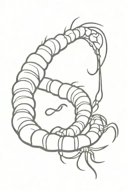 Scolopendra In Black And White