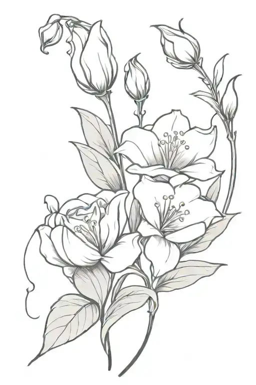 Lily Of The Valley And Three Roses Wrapped