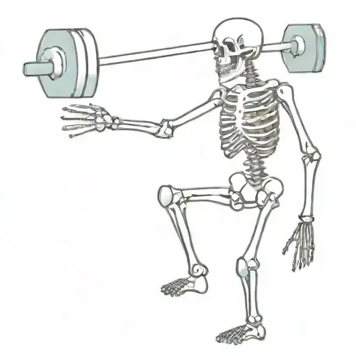 Skeleton And Colourful Barbell Made
