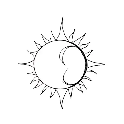 Sun And Moon Merging Together