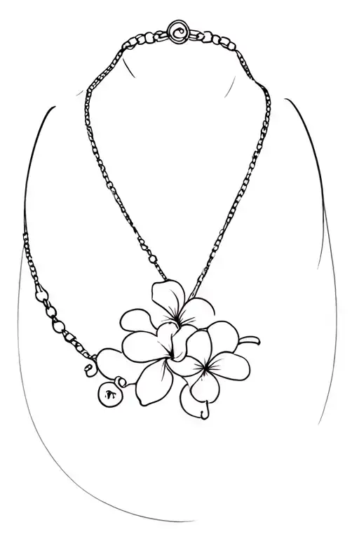 Plumeria Lei Style Necklace
