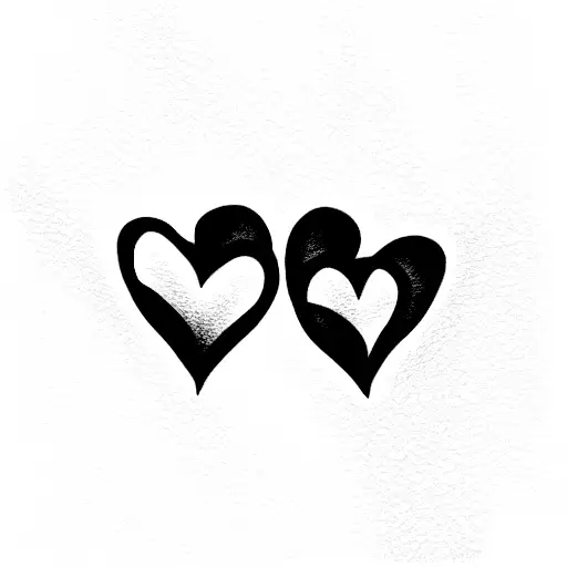 Mom And Two Children Depicted As Hearts