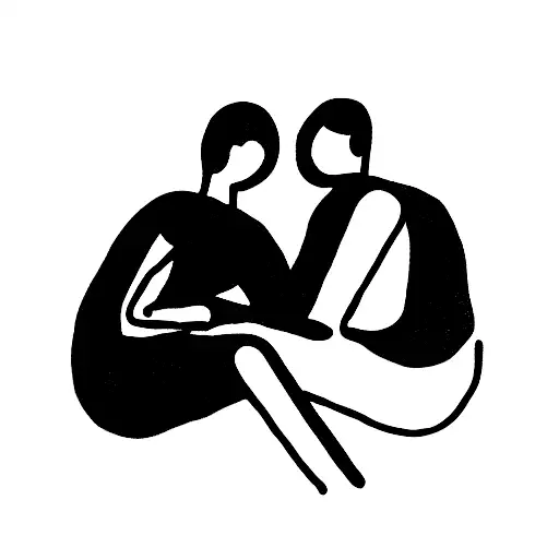 Couple In Love Sitting During School