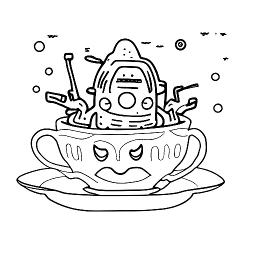 Grey Alien In A Teacup