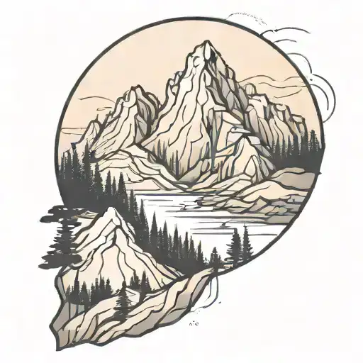 Minimalist Mountain Outline