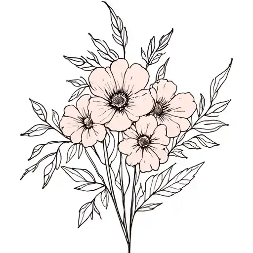 August October December Birth Flower Bouquet