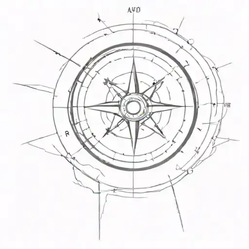 Compass Inside Of A Clock