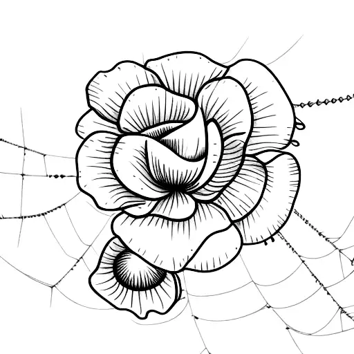 Spider With Poppy Flower