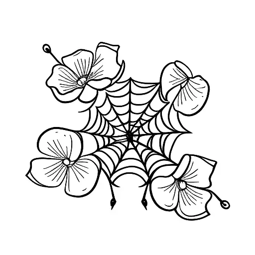 Spider With Poppy Flower