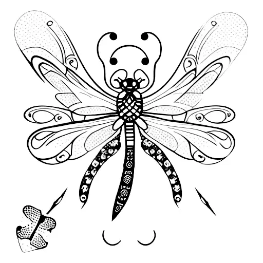 Dragonfly With Puzzle Pieces