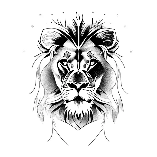 Lion With Tree Roots