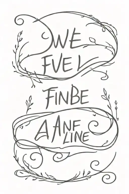 Spine Tattoo Saying We'll Be A Fine Line
