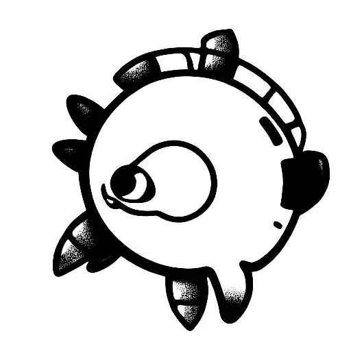 Cartoon Turtle Runing Through Peanut Butter