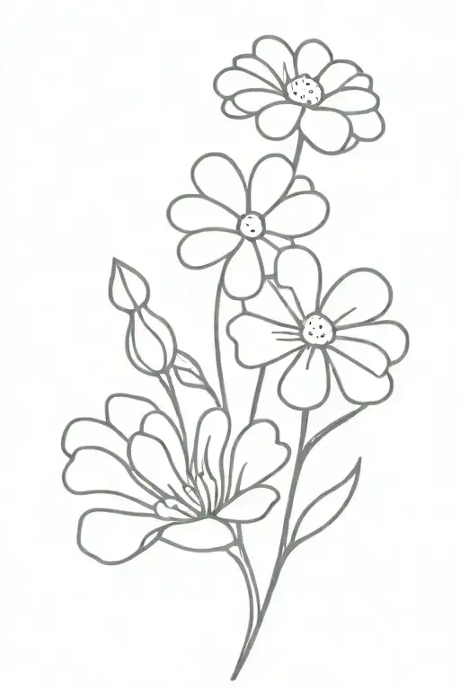 Daisy And Carnation Flower