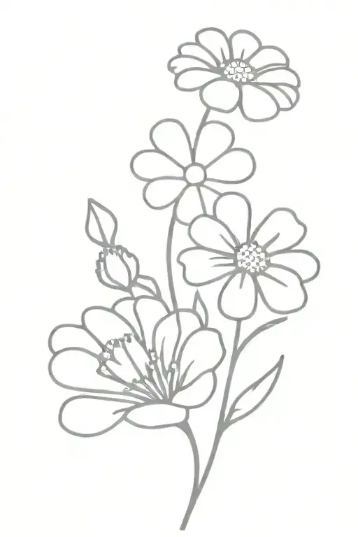 Daisy And Carnation Flower