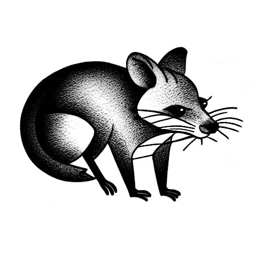 A Rat Sitting Ontop Of A Fox