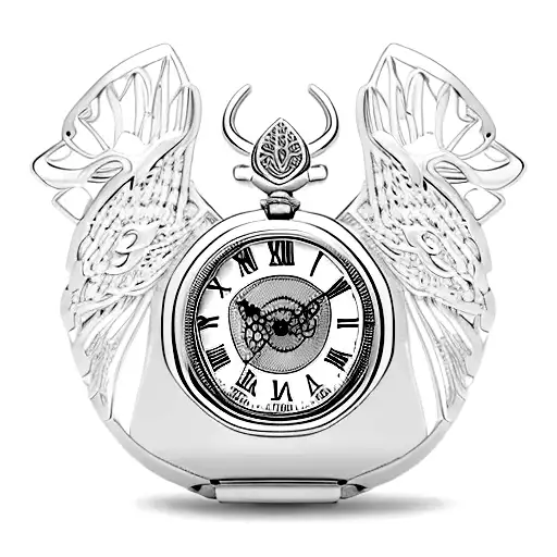 Goddess Pocket Watch Bird
