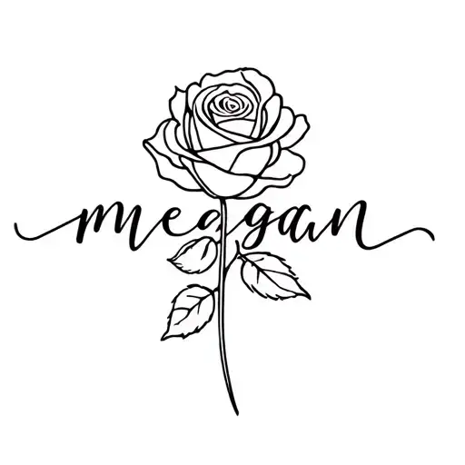 Rose With The Name Megan