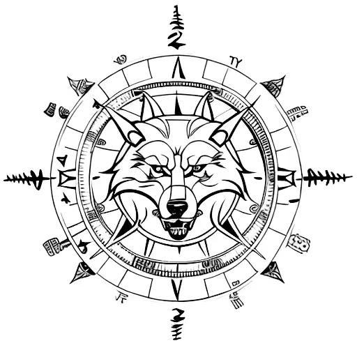 Football Family Viking Compass Wolf