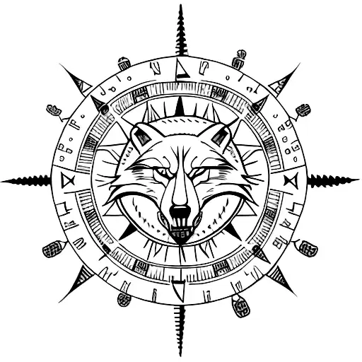 Football Family Viking Compass Wolf
