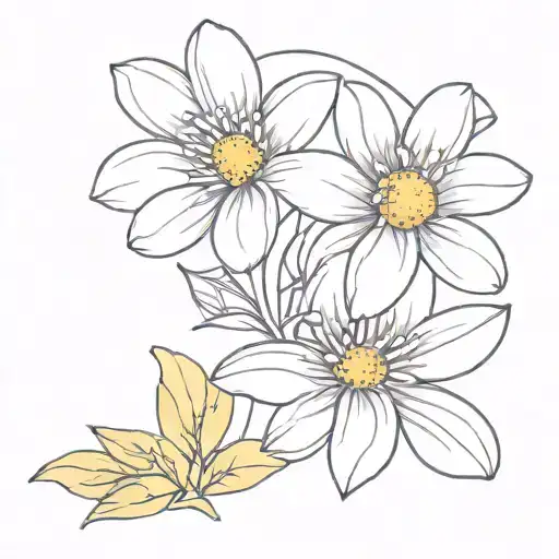 Daisy Marigold Lilly Of The Vally Violet Flower Intertwined