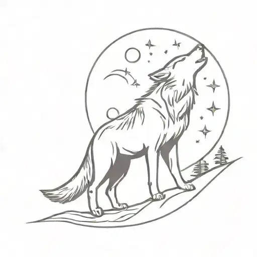 Wolf Howling At The Moon