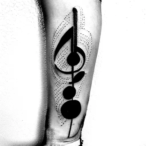 Music Minimalist Tattoo Small For Side Elbow