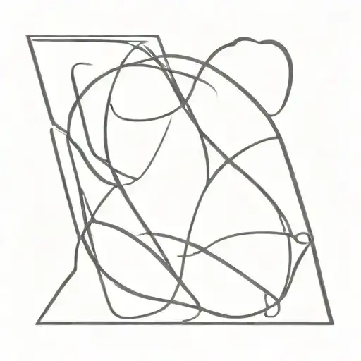 A Minimalist Tattoo Of The Number 12 And Number 13 Intertwined In A Creative Way