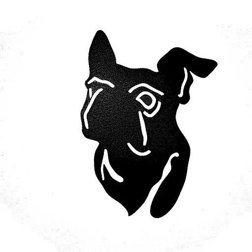 Fine Line Brussels Griffon Dog Silhouette