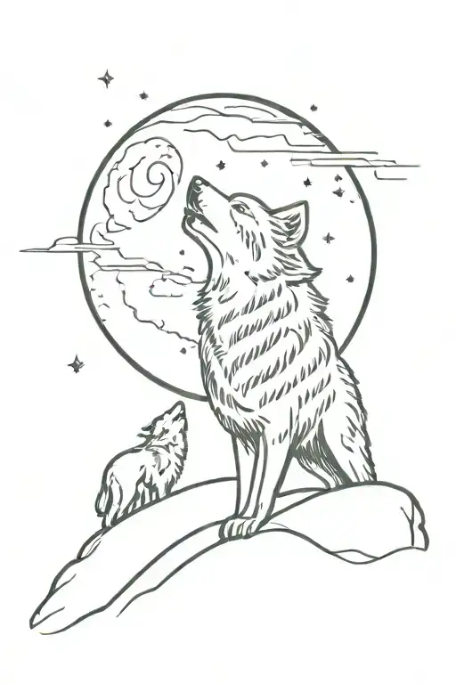 Wolf Howling At The Moon