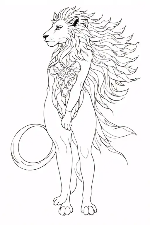 Ishtar Goddess Full Body Lion