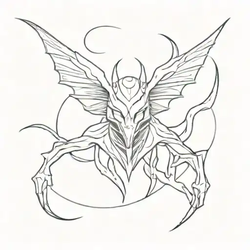 Sand Demon With Flying Sand Around