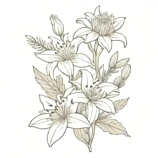 Chrysanthemum And Lily Bouquet With M