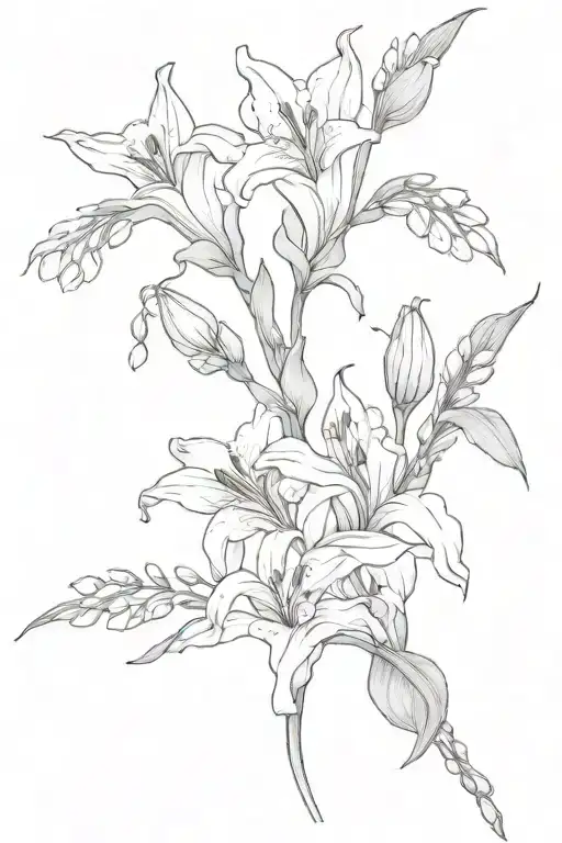 Gladiolus And Lily Of The Valley Bouquet