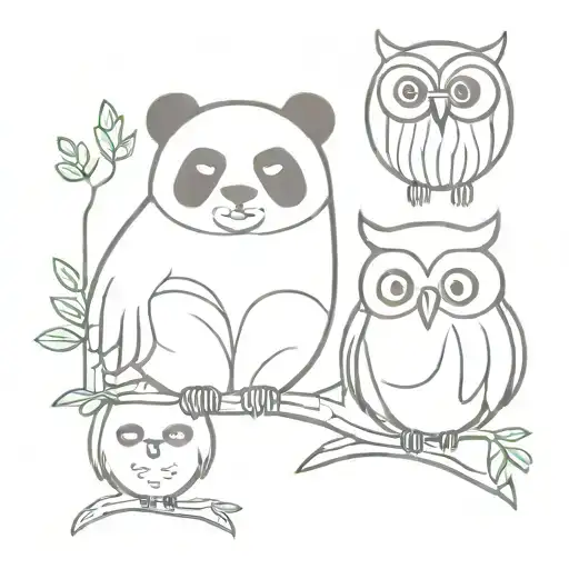Panda And Owl