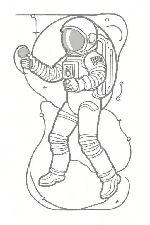 Astronaut Floating