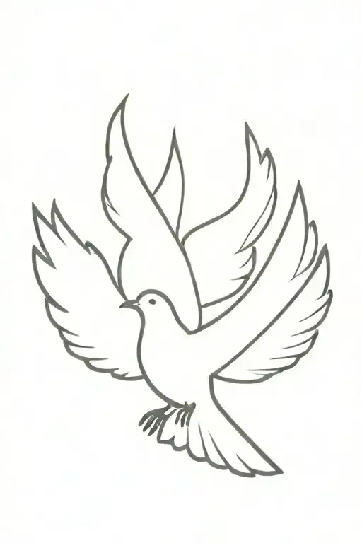 Dove Flying