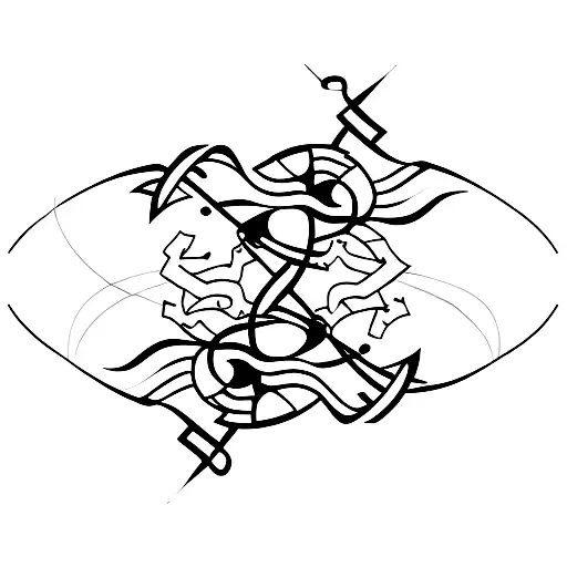 Two Coi Fishes Kissing That Create The Shape Of The Cancer Ribbon