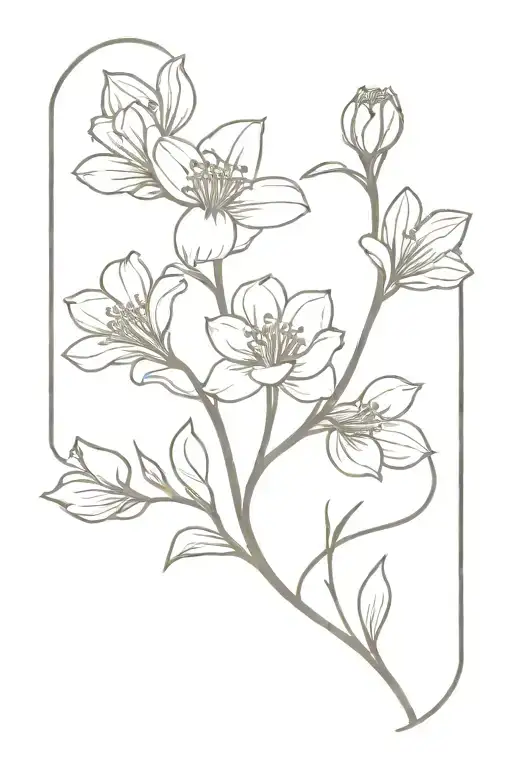 Augist October May Birth Month Flower Intertwined