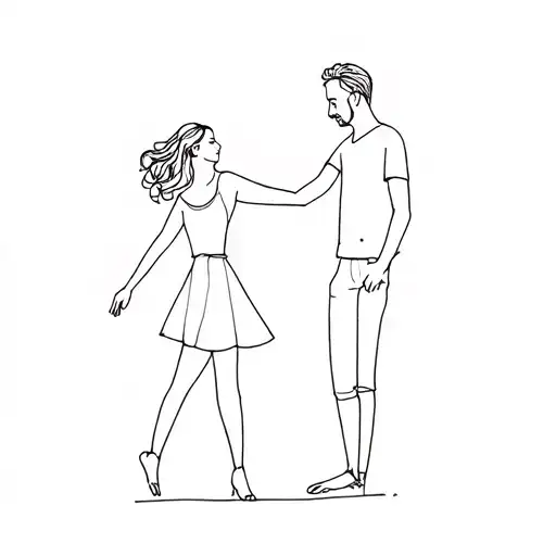 Dad And Daughter Dancing