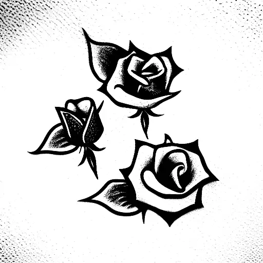 Katanas And Uziz With Roses In Black And White