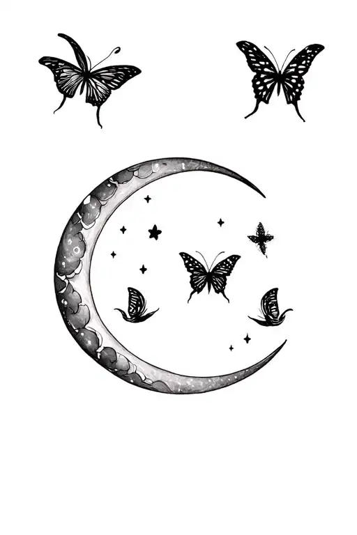 Louve Protects Three Children Moon Butterfly