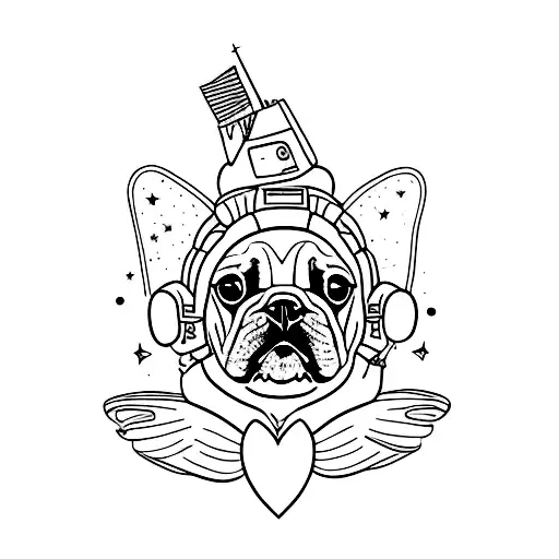 French Bulldog In Space