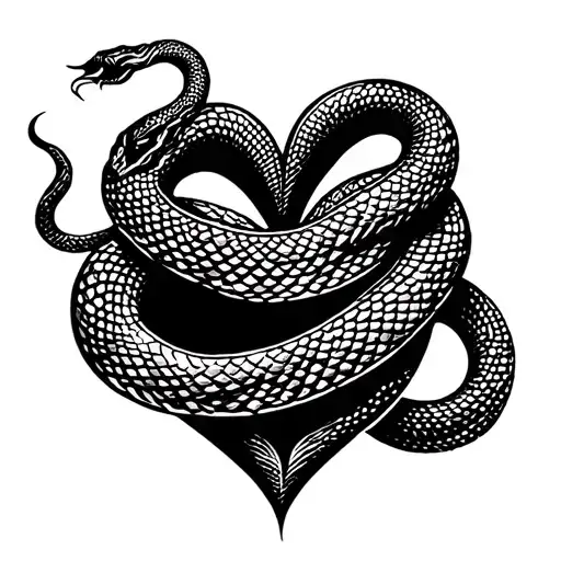 Asian-style Snake Heart