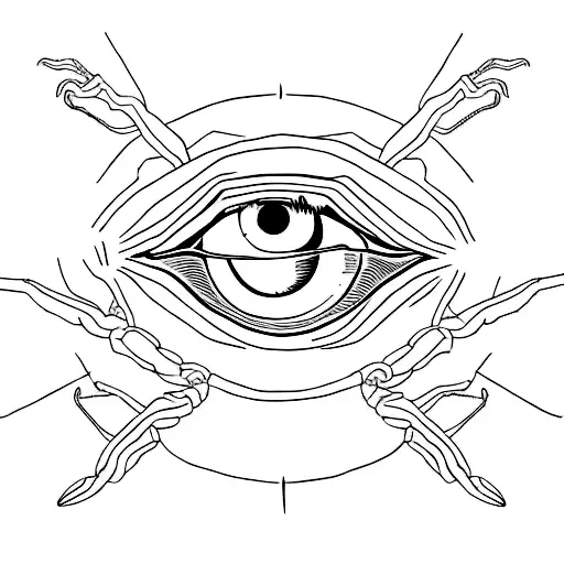 Evil Eye Being Attacket By A Scorpion